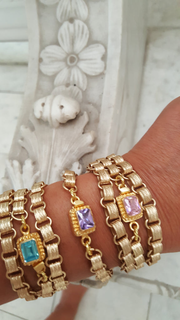 Tutti Satin Gold Bracelet with Quartz Single Wrap – Mindy Grutman Jewelry