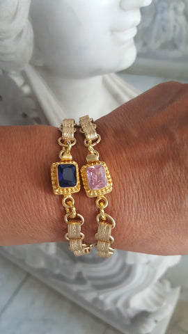 Tutti satin gold single wrap bracelet. Exclusively at Mindy Grutman 