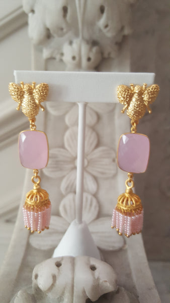 Bee and Tassel Tuttis in Mona Lisa Pink Rose Quartz – Mindy