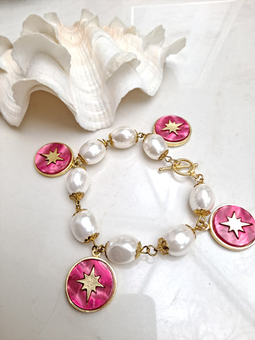 North Star Bracelet in Pearls