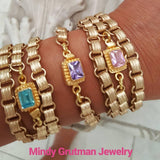 Tutti bracelets in satin gold.  At Mindy Grutman Jewelry 